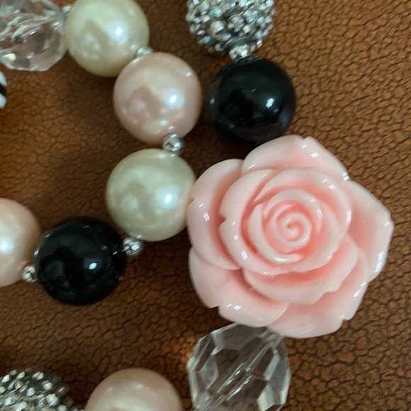 Necklace & Bracelet Stretch Fashion Acrylic Statement (#2) - Picture 6 of 7